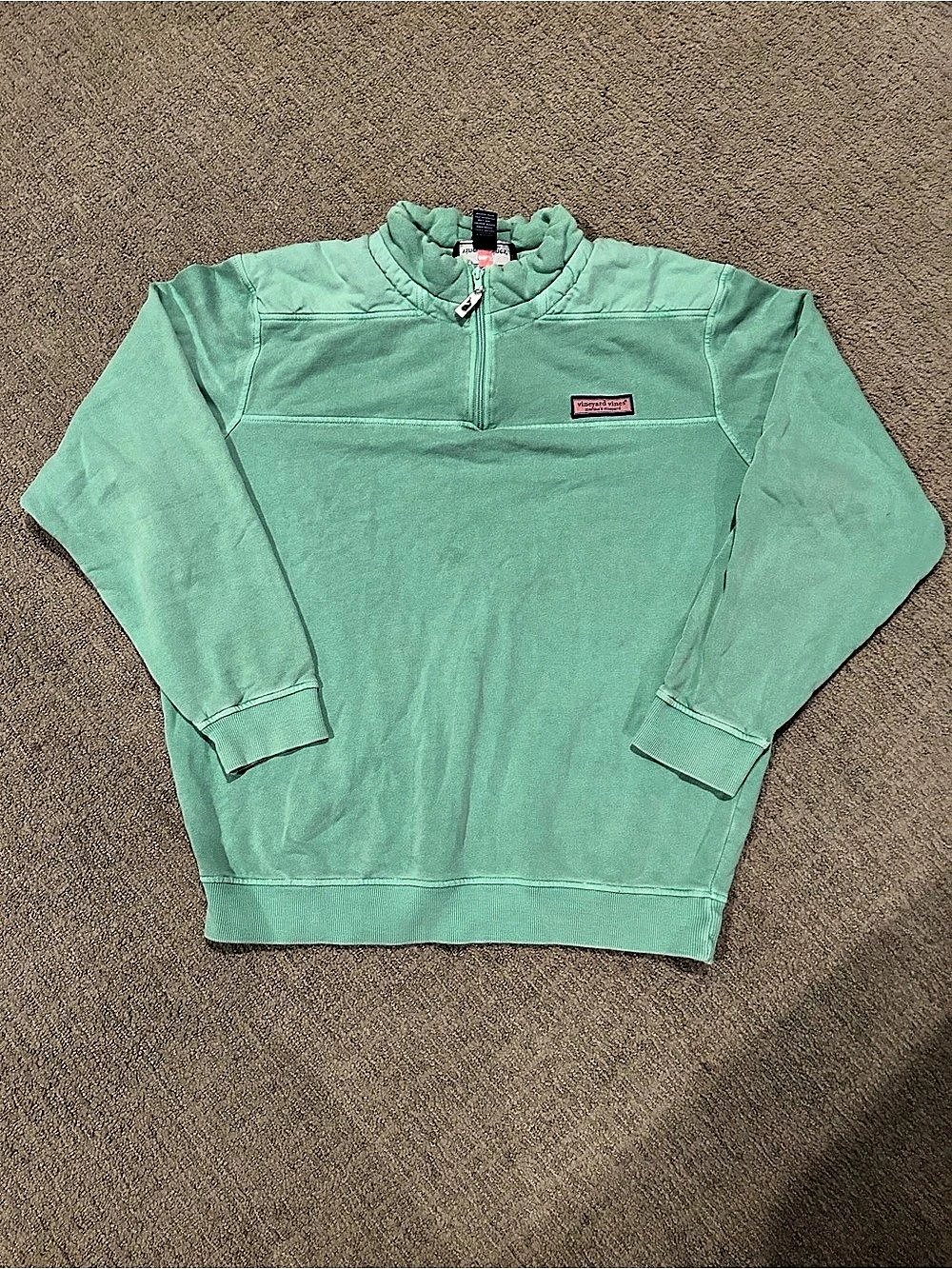 Vineyard Vines Shep Shirt Quarter-Zip Pullover Green Large